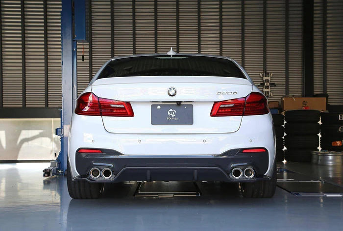3DDesign Carbon Fibre Rear Diffuser (Type 1) for BMW 5 Series M Sport (2017-2023, G31) - Reinhart Autohaus