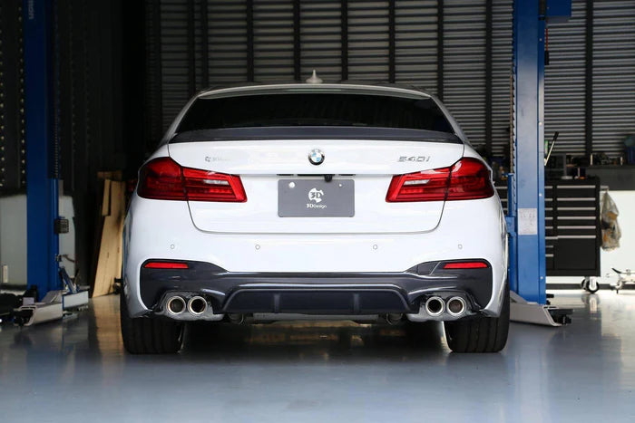 3DDesign Carbon Fibre Rear Diffuser (Type 1) for BMW 5 Series M Sport (2017-2023, G31) - Reinhart Autohaus