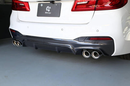 3DDesign Carbon Fibre Rear Diffuser (Type 1) for BMW 5 Series M Sport (2017-2023, G31) - Reinhart Autohaus