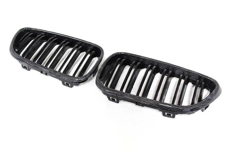 Carbon Fibre Double Slat Kidney Grilles for BMW 2 Series & M2 (2014-2020, F22 F87) - Reinhart Autohaus