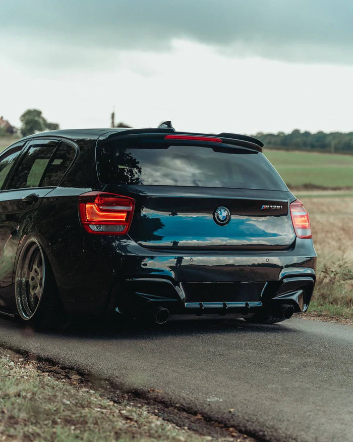 BMW 1 Series & M135i F20 F21 Pre-LCI EVO-1 Gloss Black Rear Diffuser by ZAERO (2011-2015) - Reinhart Autohaus