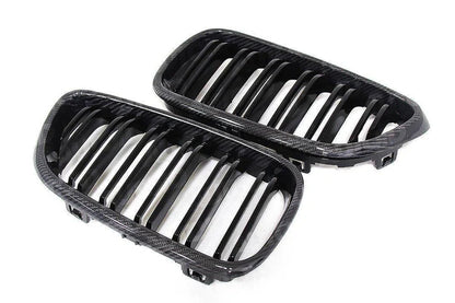 Carbon Fibre Double Slat Kidney Grilles for BMW 2 Series & M2 (2014-2020, F22 F87) - Reinhart Autohaus