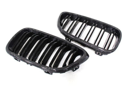 Carbon Fibre Double Slat Kidney Grilles for BMW 2 Series & M2 (2014-2020, F22 F87) - Reinhart Autohaus