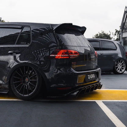 VW Golf GTI Mk7 EVO-1 Gloss Black Rear Diffuser by ZAERO (2013-2017) - Reinhart Autohaus