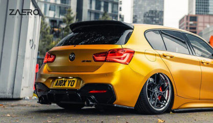 BMW 1 Series, M135i & M140i F20 F21 LCI EVO-1 Gloss Black Diffuser Side Spat Flap Extensions by ZAERO (2015-2019) - Reinhart Autohaus