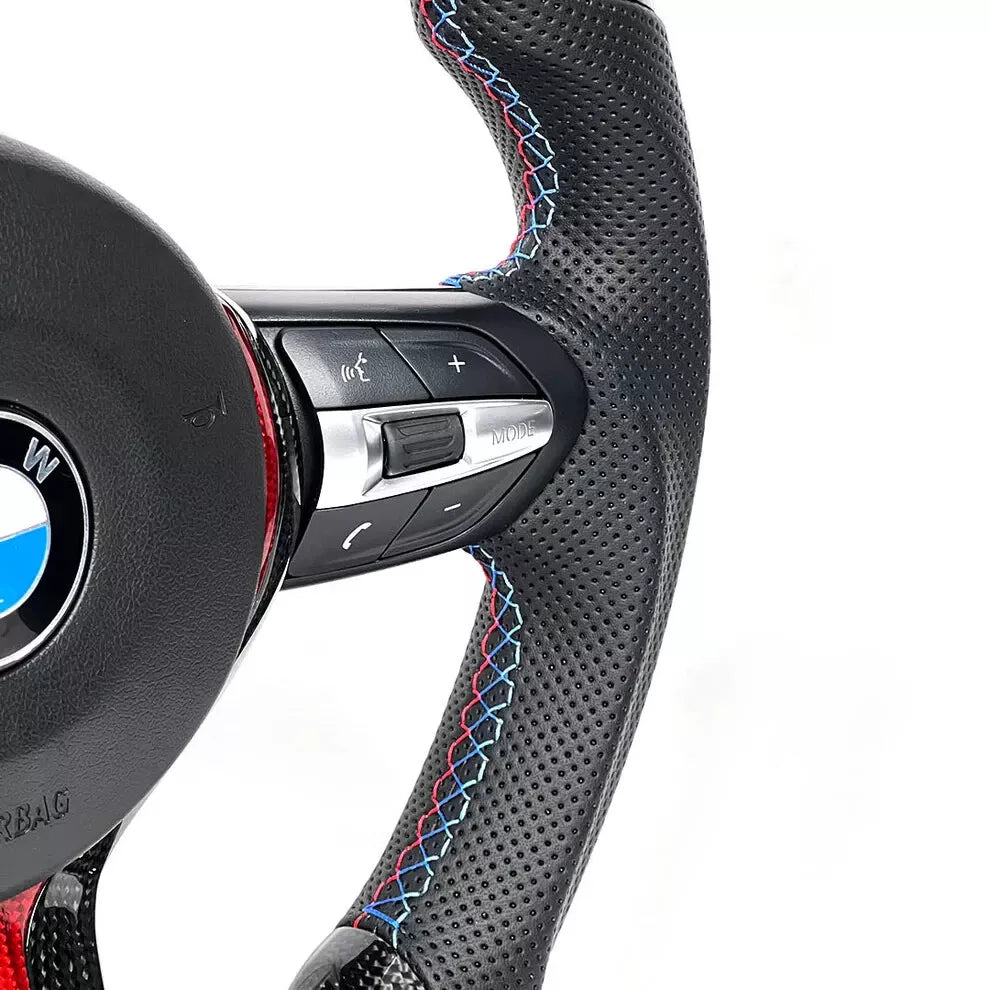 Carbon Flat Bottom Steering Wheel for BMW M2 F87/M3 F80/M4 F82/M5 F90 - Steering Wheel