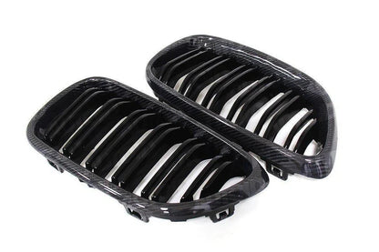 Carbon Fibre Double Slat Kidney Grilles for BMW 2 Series & M2 (2014-2020, F22 F87) - Reinhart Autohaus