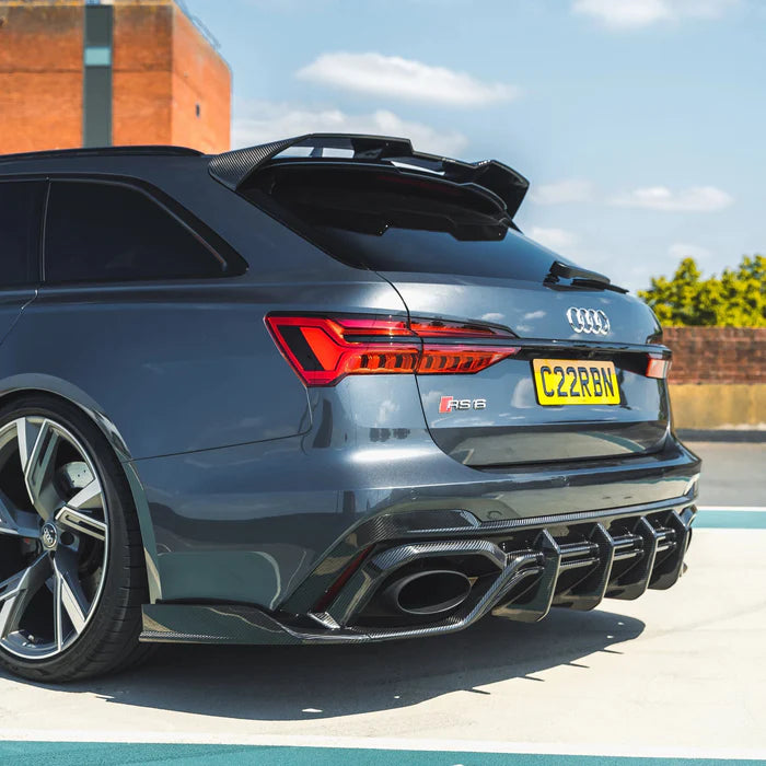 Audi RS6 C8 Pre-Preg Carbon Fibre Rear Diffuser (2019+) - Reinhart Autohaus