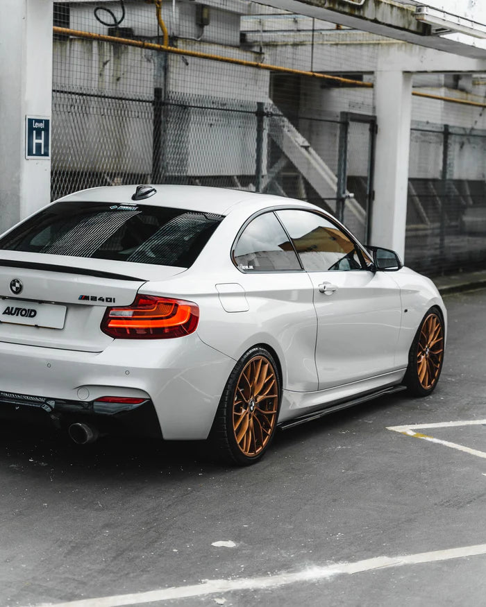 BMW 1 Series F20 F21 & 2 Series F22 EVO-1 Gloss Black Side Skirts by ZAERO (2011-2019) - Reinhart Autohaus
