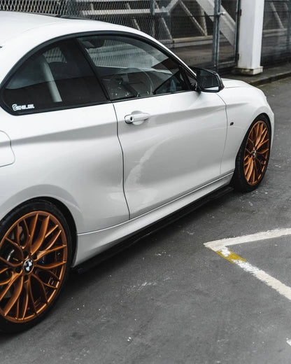 BMW 1 Series F20 F21 & 2 Series F22 EVO-1 Gloss Black Side Skirts by ZAERO (2011-2019) - Reinhart Autohaus