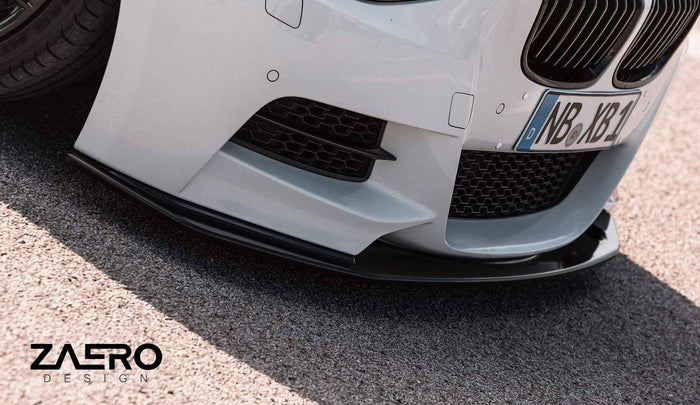 BMW 1 Series F20 Pre-LCI EVO-1 Gloss Black Front Splitter by ZAERO (2011-2015) - Reinhart Autohaus