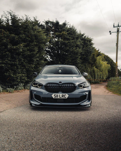 BMW 1 Series M Sport & M135i F40 EVO-1 Gloss Black Front Splitter by ZAERO (2019-2024) - Reinhart Autohaus