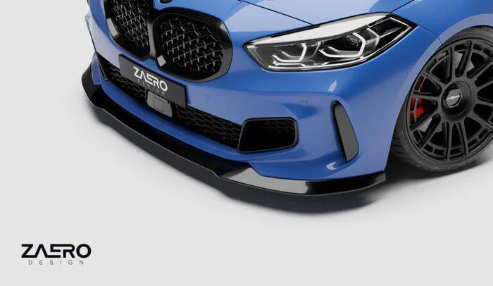 BMW 1 Series M Sport & M135i F40 EVO-1 Gloss Black Front Splitter by ZAERO (2019-2024) - Reinhart Autohaus