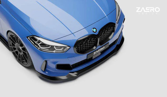 BMW 1 Series M Sport & M135i F40 EVO-1 Gloss Black Front Splitter by ZAERO (2019-2024) - Reinhart Autohaus