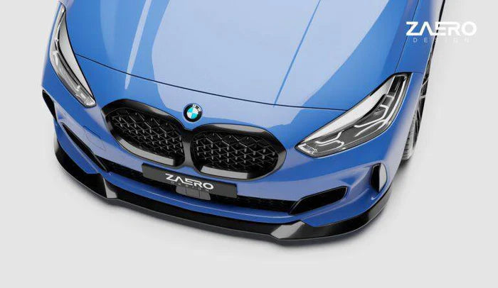 BMW 1 Series M Sport & M135i F40 EVO-1 Gloss Black Front Splitter by ZAERO (2019-2024) - Reinhart Autohaus