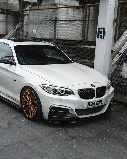BMW 2 Series, M235i & M240i F22 F23 EVO-1 Gloss Black Front Splitter by ZAERO (2014-2019) - Reinhart Autohaus