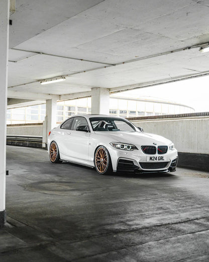 BMW 2 Series, M235i & M240i F22 F23 EVO-1 Gloss Black Front Splitter by ZAERO (2014-2019) - Reinhart Autohaus