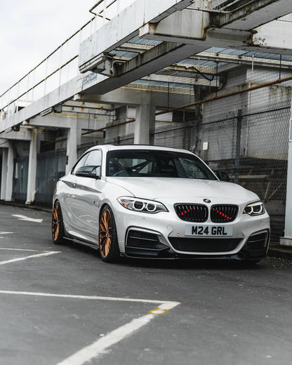 BMW 2 Series, M235i & M240i F22 F23 EVO-1 Gloss Black Front Splitter by ZAERO (2014-2019) - Reinhart Autohaus