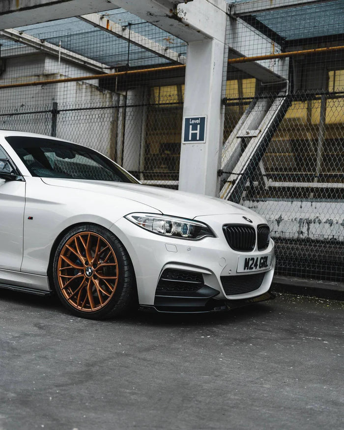 BMW 2 Series, M235i & M240i F22 F23 EVO-1 Gloss Black Front Splitter by ZAERO (2014-2019) - Reinhart Autohaus