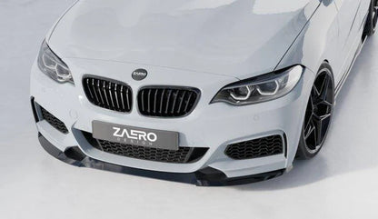 BMW 2 Series, M235i & M240i F22 F23 EVO-1 Gloss Black Front Splitter by ZAERO (2014-2019) - Reinhart Autohaus