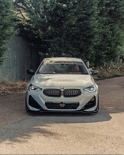 BMW 2 Series & M240i G42 Gloss Black Front Splitter (2021+) - Reinhart Autohaus