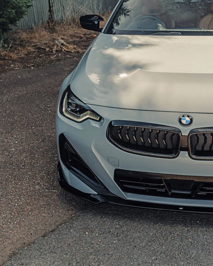 BMW 2 Series & M240i G42 Gloss Black Front Splitter (2021+) - Reinhart Autohaus
