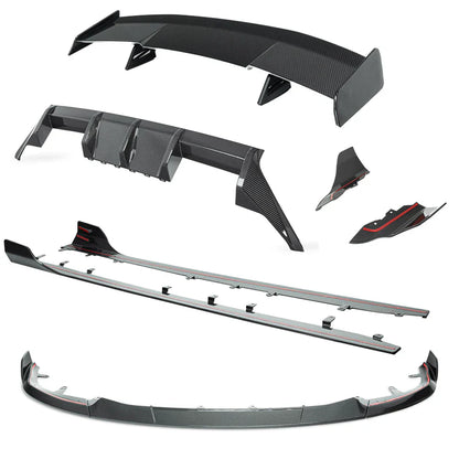 BMW G87 M2 TR87 CARBON FIBRE BODY KIT BY TRE (2023 + ) - TR87 Rear Wing / Add Rear Winglets - Carbon Rear Diffuser