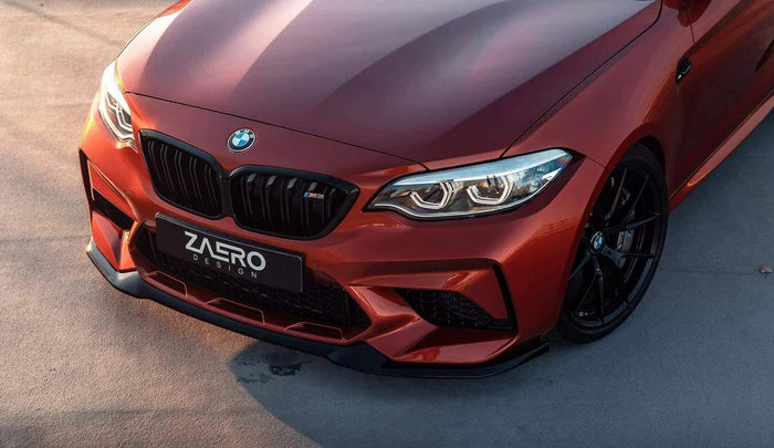 BMW M2 Competition F87 EVO-S Gloss Black Front Splitter by ZAERO (2018-2021) - Reinhart Autohaus