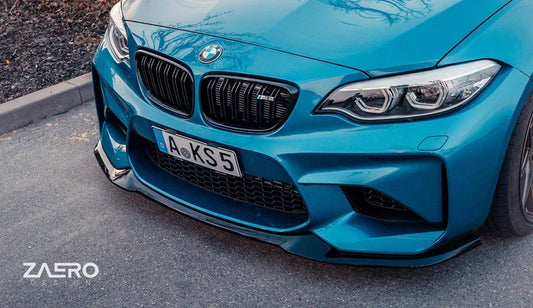 BMW M2 F87 EVO-S Gloss Black Front Splitter by ZAERO (2015-2018) - Reinhart Autohaus