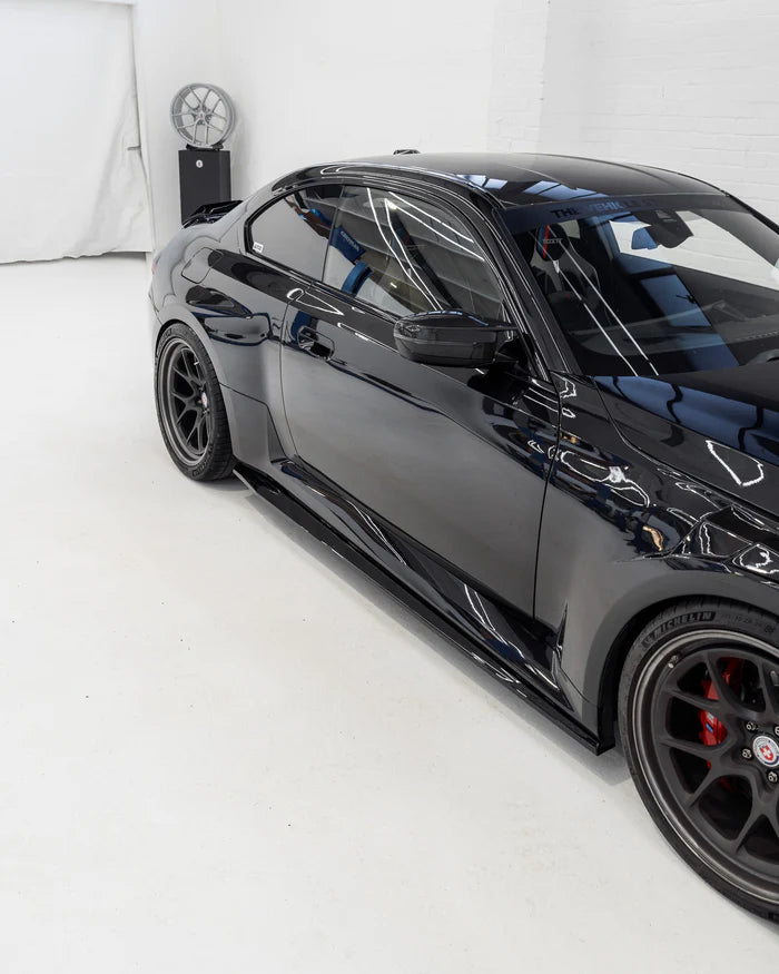 BMW M2 G87 EVO-S Gloss Black Side Skirts by ZAERO (2023+) - Reinhart Autohaus