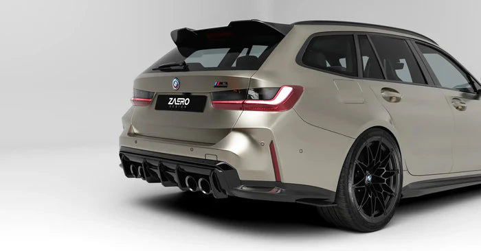 BMW M3 G80 G81 & M4 G82 G83 EVO-S Gloss Black Rear Diffuser by ZAERO (2021+) - Reinhart Autohaus
