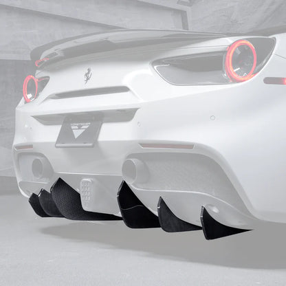 Ferrari 488 Diavolo Carbon Fiber Rear Diffuser Fins by Vordteiner - Reinhart Autohaus