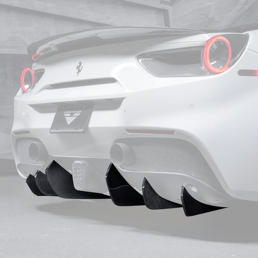 Ferrari 488 Diavolo Carbon Fiber Rear Diffuser Fins by Vordteiner - Reinhart Autohaus
