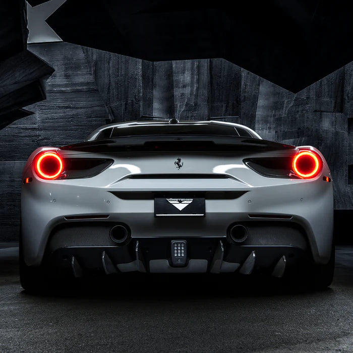 Ferrari 488 Diavolo Carbon Fiber Rear Diffuser Fins by Vordteiner - Reinhart Autohaus