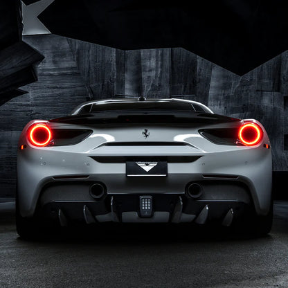 Ferrari 488 Diavolo Carbon Fiber Rear Diffuser Fins by Vordteiner - Reinhart Autohaus