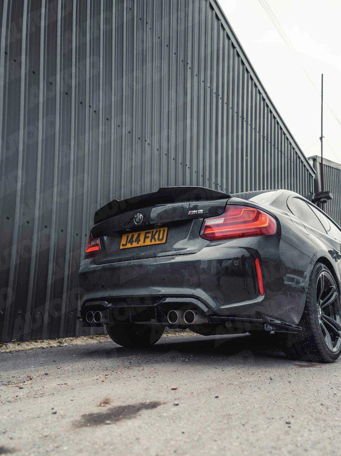 Gloss Black Competition Rear Diffuser for BMW M2 & M2 Competition (2015-2021, F87) - Reinhart Autohaus