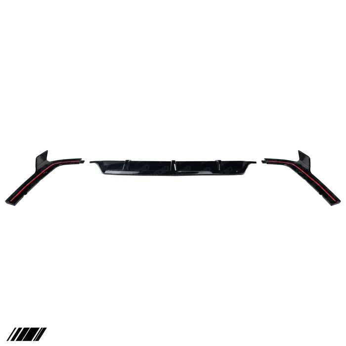 Gloss Black Competition Rear Diffuser Set for BMW X7 (2018+, G07) - Reinhart Autohaus