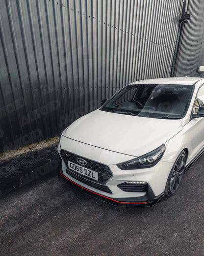 Hyundai i30 N Pre-Facelift EVO-1 Gloss Black Front Splitter by ZAERO (2018-2020) - Reinhart Autohaus
