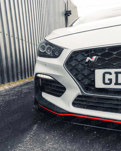 Hyundai i30 N Pre-Facelift EVO-1 Gloss Black Front Splitter by ZAERO (2018-2020) - Reinhart Autohaus