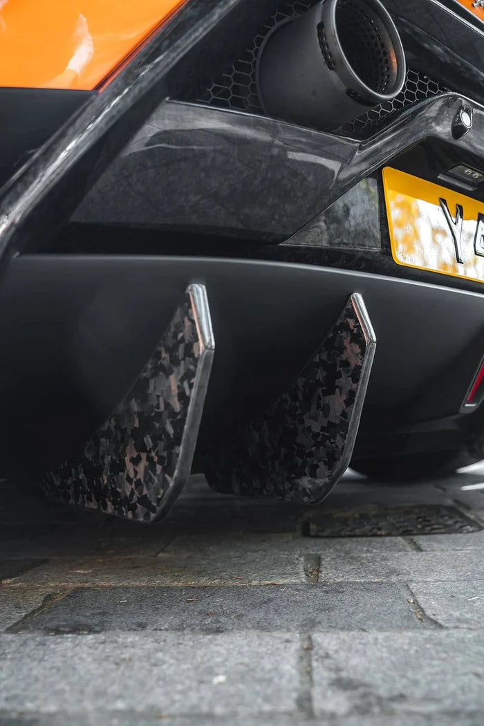 Lamborghini Huracan Performante Full Forged Carbon Fibre Rear Diffuser Extensions - Reinhart Autohaus