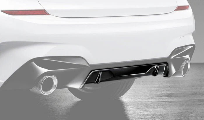 M Performance Gloss Black Rear Diffuser Trim for BMW 3 Series (2018+, G20 G21) - Reinhart Autohaus