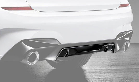 M Performance Gloss Black Rear Diffuser Trim for BMW 3 Series (2018+, G20 G21) - Reinhart Autohaus