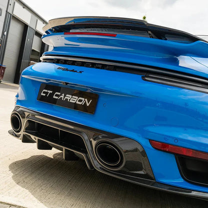 Porsche 911 (992) Turbo S Pre-Preg Carbon Fibre Rear Diffuser (2020+) - Reinhart Autohaus
