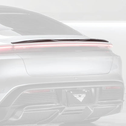 Porsche Taycan Turbo & Turbo S Carbon Fibre Decklid Rear Spoiler by Vorsteiner (2021+) - Reinhart Autohaus