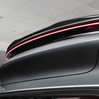 Porsche Taycan Turbo & Turbo S Carbon Fibre Decklid Rear Spoiler by Vorsteiner (2021+) - Reinhart Autohaus