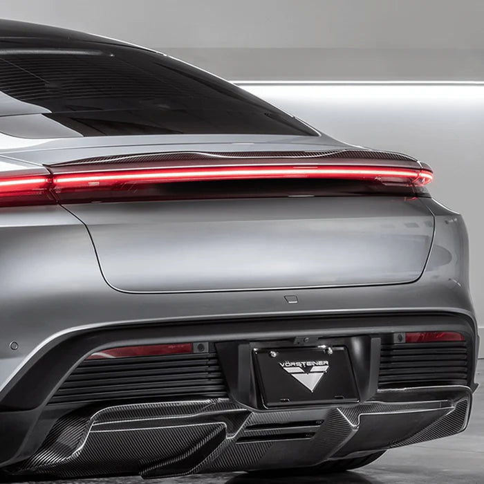 Porsche Taycan Turbo & Turbo S Carbon Fibre Decklid Rear Spoiler by Vorsteiner (2021+) - Reinhart Autohaus