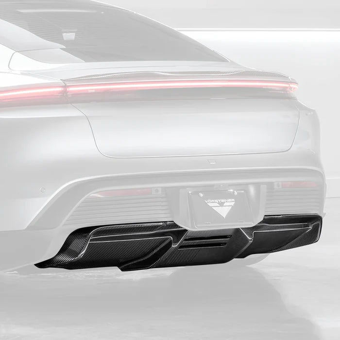 Porsche Taycan Turbo & Turbo S Carbon Fibre Rear Diffuser by Vorsteiner (2021+) - Reinhart Autohaus