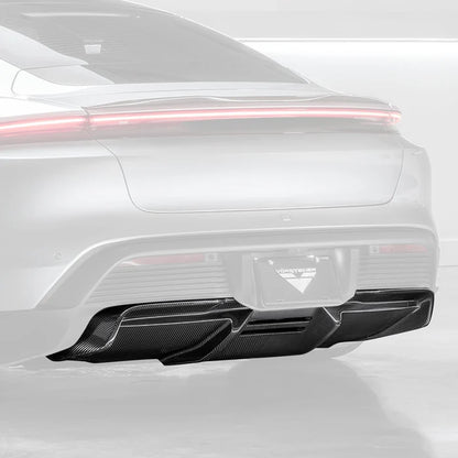 Porsche Taycan Turbo & Turbo S Carbon Fibre Rear Diffuser by Vorsteiner (2021+) - Reinhart Autohaus