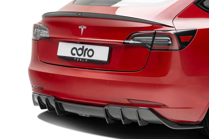 Tesla Model 3 Pre-Preg Carbon Fibre Rear Diffuser by Adro (2017+) - Reinhart Autohaus