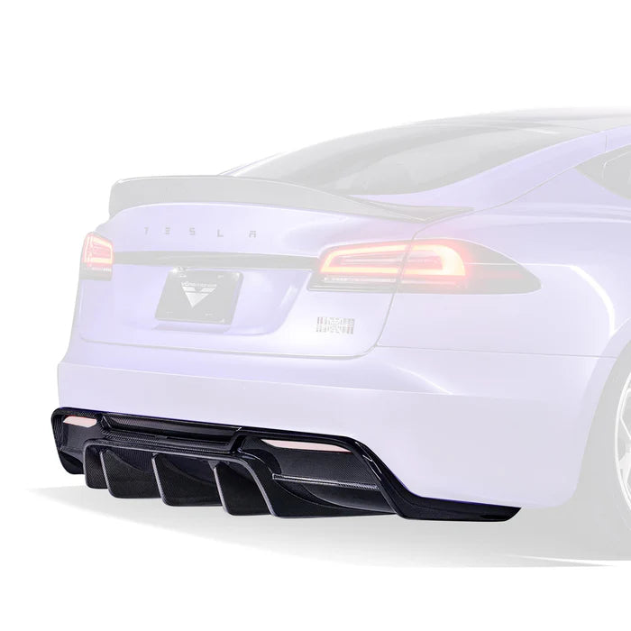 Tesla Model S Plaid VRS Aero Rear Diffuser Carbon Fiber by Vorsteiner - Reinhart Autohaus